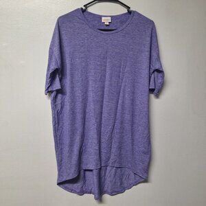 Lularoe Tunic Hi Low‎ Purple Womens XXS Short Sleeve Top